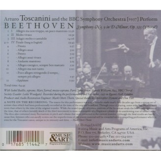 BEETHOVEN - Toscanini - Symphonie n°9 op.125 'Ode à la joie'..